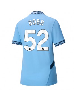 Billige Manchester City Oscar Bobb #52 Hjemmedrakt Dame 2024-25 Kortermet